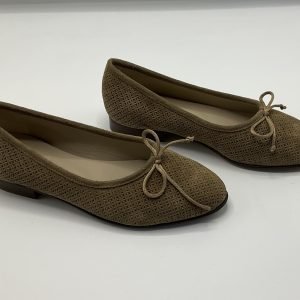 MILANA-SS25 Taupe Suede Perf
